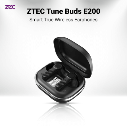 หูฟังไร้สาย ZTEC TUNE BUDS E200 ANC EARBUDS -25DB 6 ไมโครโฟน มี GAME MODE 40MS แบตเตอรี่ 28 ชม._1